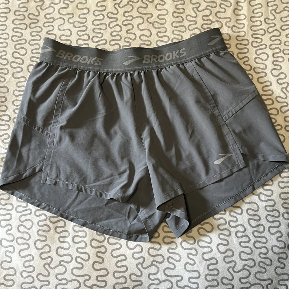 Brooks Women's Grey Chaser 3" Shorts Size Small